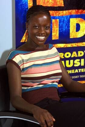 Sängerin Florence Kasumba (EAU Aida) anlässlich eines Pressetermins des Musicals -AIDA- im Colosseum von Essen