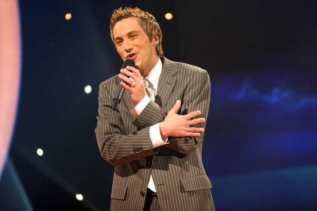 Sänger Matthias Carras (GER) anlässlich der MDR-Show - Musik für Sie - im Ballhaus Aschersleben