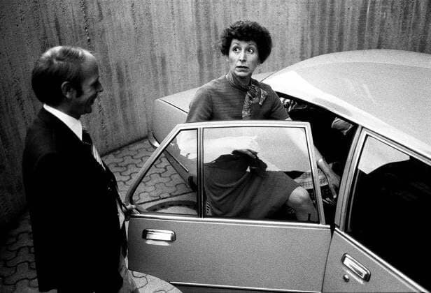 Christel Guillaume (GER Ehefrau von Günter Guillaume) anlässlich des Prozesses zur - Agentenaffäre - in Düsseldorf