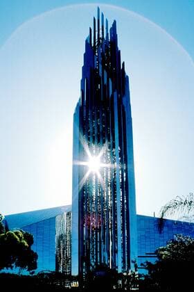 Architektur von Philip Johnson Crystal Cathedral in Garden Grove, Kalifornien