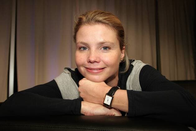 Moderatorin Annette Frier (GER) anlässlich eines Pressetermins zum Bundesvision Song Contest 2005 in Oberhausen