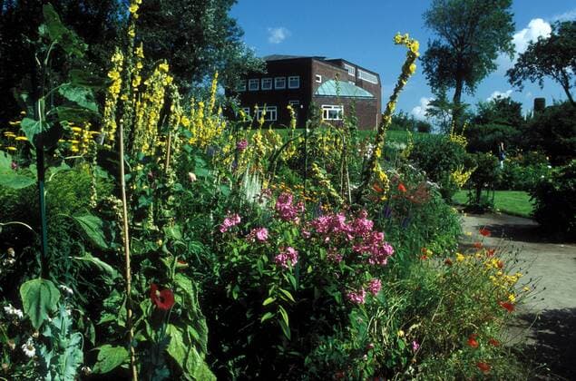Blühender Garten des Nolde Museums in Neukirchen Seebüll