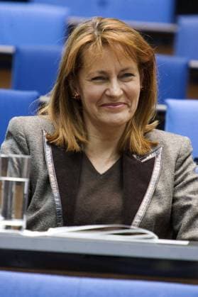 Edelgard Bulmahn (GER SPD Bundesbildungsministerin) während der Rheinklima-Konferenz in Bonn