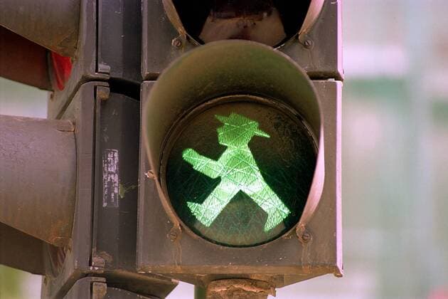 Grünes Ost-Ampelmännchen