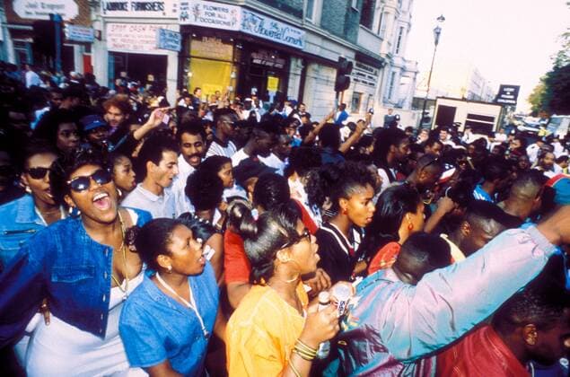 Begeisterte Besucher des Londoner Notting Hill Karnevals