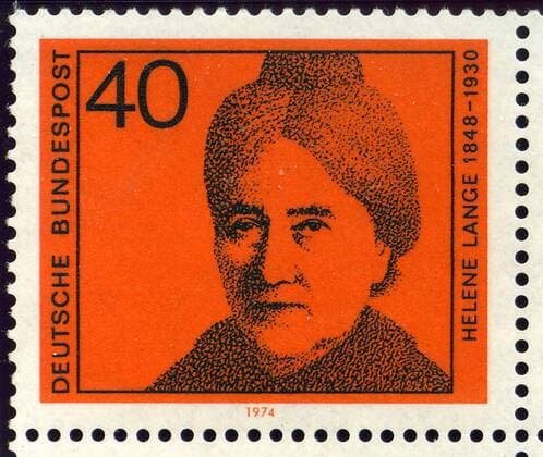 Helene Lange auf einer Briefmarke der Deutschen Bundespost über 40 Pfennig aus dem Jahre 1974