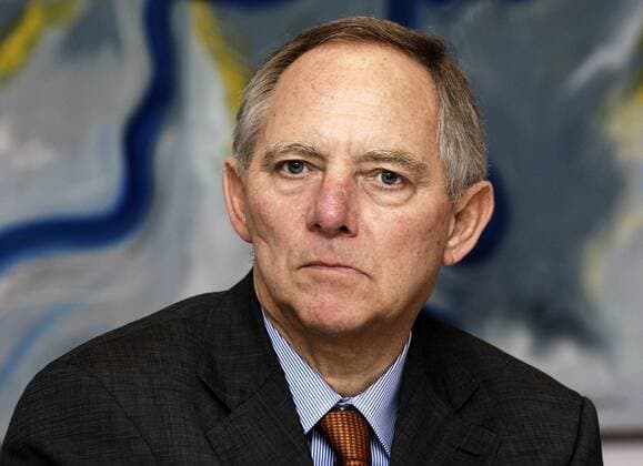 Wolfgang Schäuble (GER CDU Bundesinnenminister) anlässlich eines Treffens der Unions-Innenminister in Koblenz