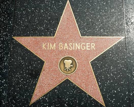 Stern der Schauspielerin Kim Basinger auf dem Walk of Fame in Los Angeles