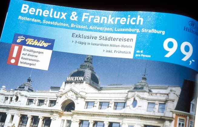 Exklusive Städtereisen in Benelux & Frankreich 99 Euro - Sonderangebot eines Tchibo-Prospekts