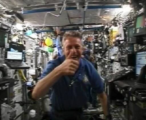 Astronaut Thomas Reiter (GER) an Bord der ISS -  (WAX20060706106)