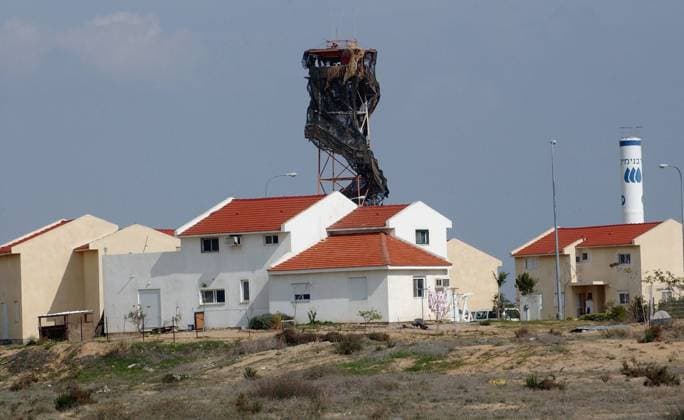 Wachturm und Wohnhäuser in der jüdischen Siedlung Morag im Gazastreifen -  (JER2004020407)
