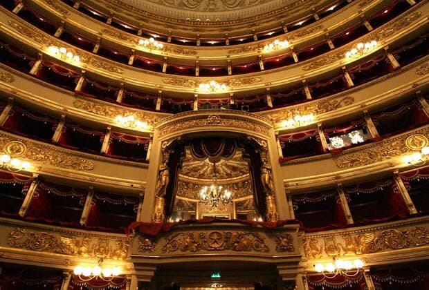 Zuschauerraum des Mailänder Opernhauses - Teatro alla Scala - 