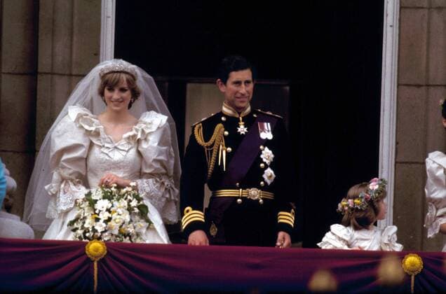Prinz Charles und Prinzessin Diana (beide GBR) anlässlich ihrer Hochzeit in London