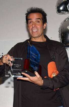 Magier David Copperfield (USA) mit seinen Auszeichnungen anlässlich des Project Magic in Los Angeles