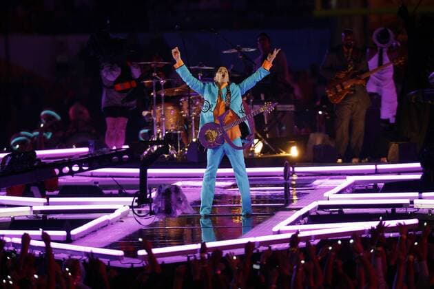 Sänger Prince (USA) während eines Konzertes anlässlich des Super Bowls XLI in Miami -  (sbp20070204580)