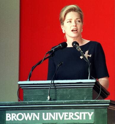 Königin Noor al-Hussein von Jordanien (JOR) hält eine Rede an der Brown University in Providence -  (nyp99053101)