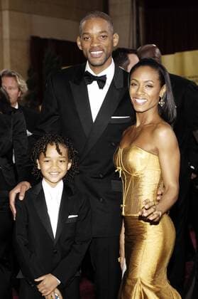Schauspieler Will Smith (USA) mit Ehefrau Jada Pinkett-Smith (USA Schauspielerin) und Sohn Jaden anlässlich der 79. Annual Academy Awards 2007 in Hollywood