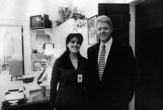 Präsident Bill Clinton (USA) und Monica Lewinsky (USA) in Washington D.C.  (wap98092108)