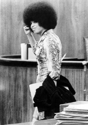 Berühmte Feministinnen, Angela Davis Soledad Brothers - Bürgerrechtlerin Angela Davis (USA) während einer Anhörung in San Rafael - 