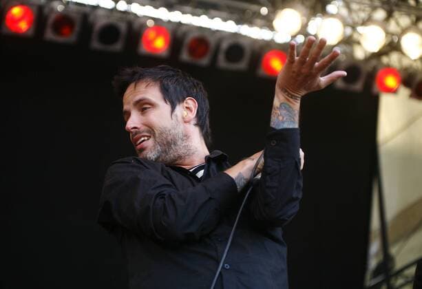 Sänger Nathan Gray (Boysetsfire) anlässlich des Konzertes in Herten