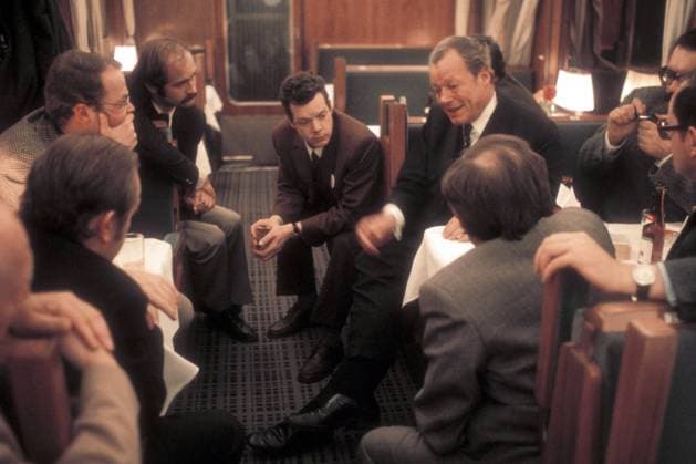 Bundeskanzler Willy Brandt (4.v.r., GER SPD) im Gespräch mit Parteigenossen