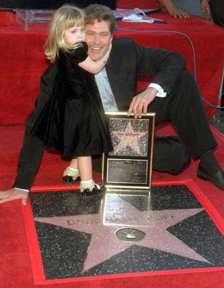 Schauspieler David Hasselhoff (USA) mit Tochter Hayley Amber anlässlich seiner Ehrung auf dem - Walk of Fame - in Los Angeles  (lap96011101)