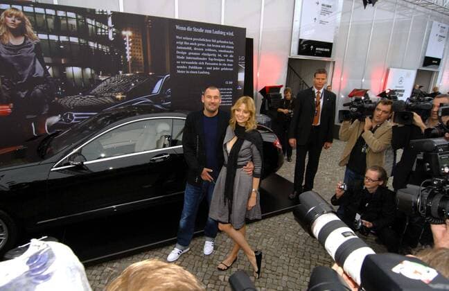 Designer Michael Michalsky (li., GER) und Model Eva Padberg (GER) anlässlich der Eröffnung - Mercedes-Benz FashionWeek Spring Summer 2008 - in Berlin