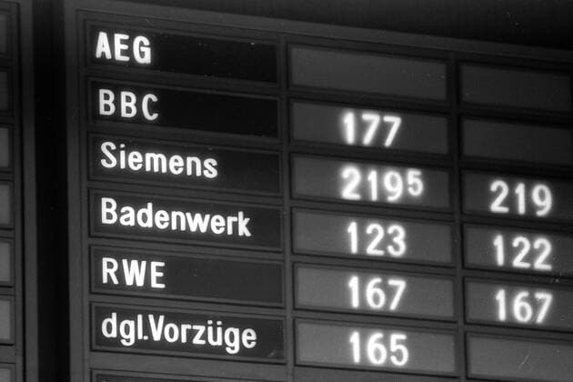 Handel mit Aktien der AEG AG ist ausgesetzt - Anzeige in der Börse Frankfurt am Main