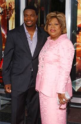 Schauspieler Chris Tucker mit Mutter (beide USA) anlässlich der Premiere von - Rush Hour 3 - in Hollywood