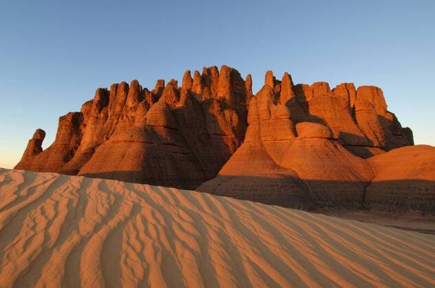 Felsformation Tin Akascheker in der Sahara von Algerien
