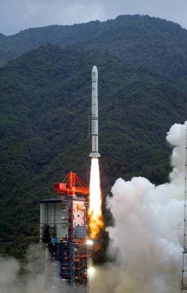 Start der CNSA-Raumsonde - Chang e 1 - vom Xichang Satellite Launch Center in der Provinz Sichuan - 