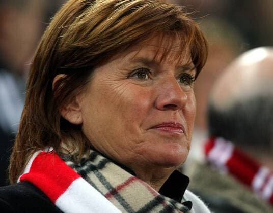 WDR-Moderatorin Christine Westermann (GER) während des Fußballspiels 1.FC-Köln - Erzgebirge Aue im RheinEnergie Stadion in Köln