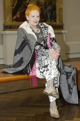 Modedesignerin Vivienne Westwood (GBR) anlässlich eines Pressetermins zur Berliner Lektion - Active Resistance against Propaganda - in der Gemäldegalerie am Kulturforum in Berlin