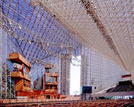 Architektur von Philip Johnson Crystal Cathedral in Garden Grove, Kalifornien