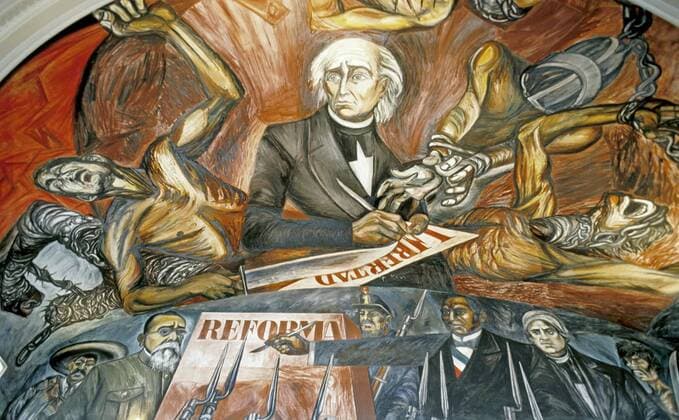 Fresko von Jose Clemente Orozco in Guadalajara - Mexiko  iblwga00602062 