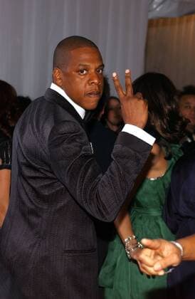 Rapper Jay Z anlässlich der 50. Annual Grammy Awards in Los Angeles