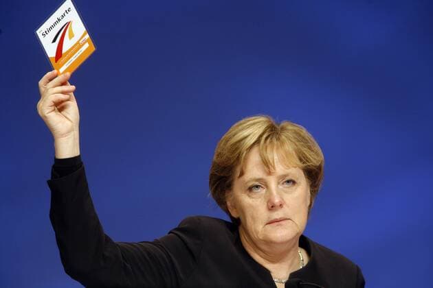 Bundeskanzlerin Angela Merkel (Deutschland CDU) auf dem 21. CDU-Parteitag in Hannover