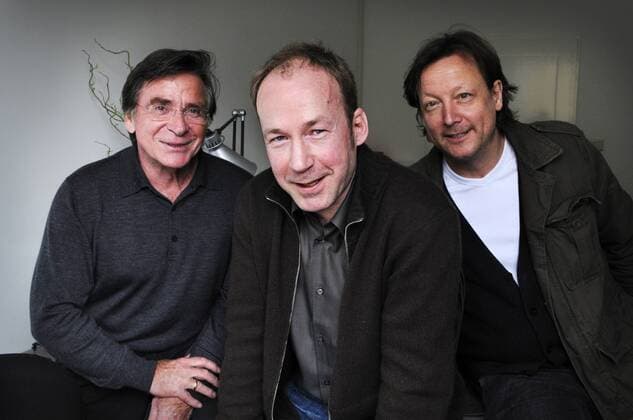 V.l.n.r.: Schauspieler Elmar Wepper, Ulrich Noethen und Matthias Brandt in Berlin