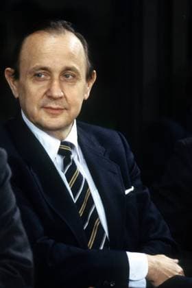 Außenminister Hans-Dietrich Genscher (Deutschland FDP-Parteivorsitzender 1974-1985)