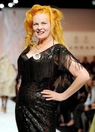 Modedesignerin Vivienne Westwood anlässlich Naomi Campbells Benefiz-Modenschau - Fashion For Relief - im Rahmen der London Fashion Week 2008 -  (LON20080917114)