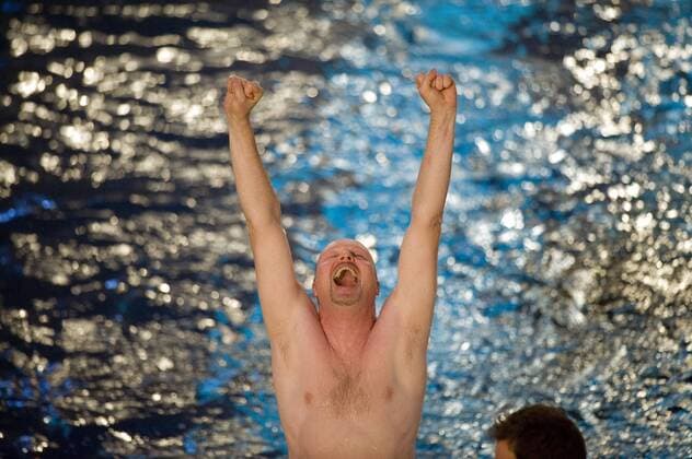 Moderator Stefan Raab beim TV Total Turmspringen in München