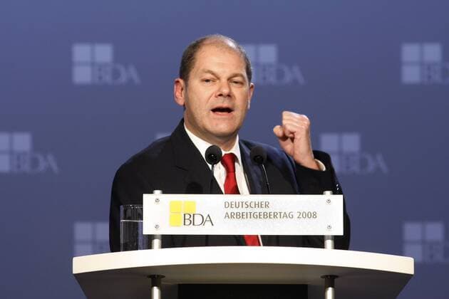 Olaf Scholz (Deutschland SPD Arbeitsminister) anlässlich des Deutschen Arbeitgebertages 2008 des BDA in Berlin