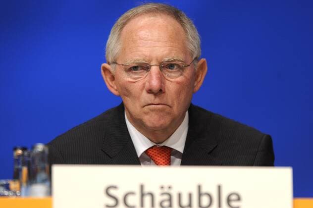 Innenminister Dr. Wolfgang Schäuble (Deutschland CDU) anlässlich des 22. CDU-Parteitages in Stuttgart