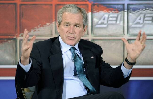 Präsident George W. Bush (USA) während einer Diskussion des American Enterprise Institute (AEI) in Washington D.C.  WAP20081218303