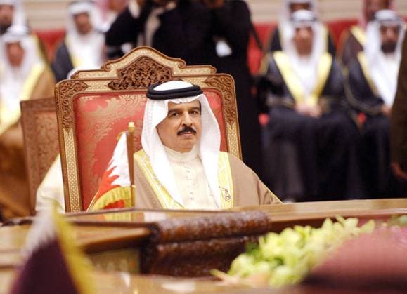 König Sheikh Hamad bin Isa Al Khalifa (Bahrain) anlässlich des 29. Gipfeltreffens des Gulf Cooperation Council in Muscat - 