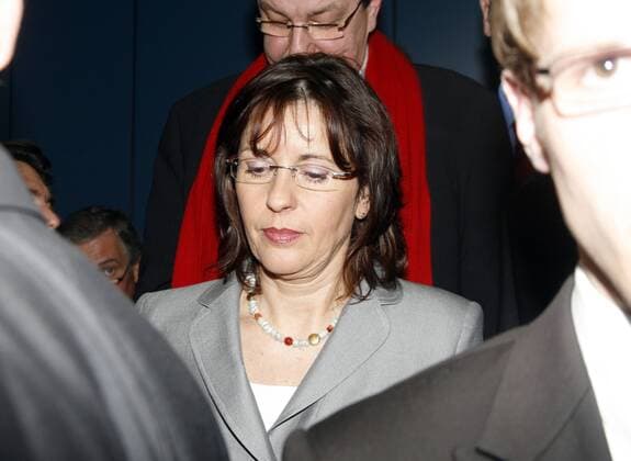 Andrea Ypsilanti ( Deutschland SPD Landesvorsitzende Hessen) anlässlich eines Pressetermins zur Niederlage ihrer Partei in Wiesbaden - Landtagswahlen in Hessen
