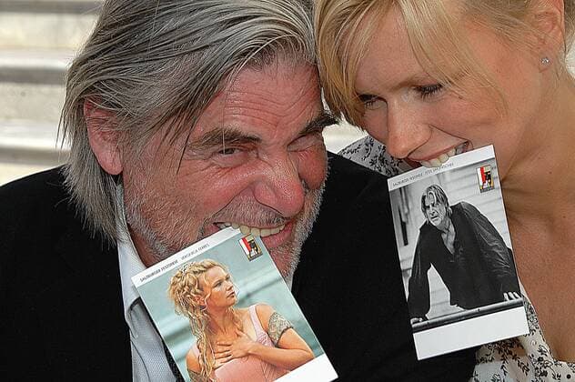 Schauspieler Veronica Ferres und Peter Simonischek während der Salzburger Festspiele