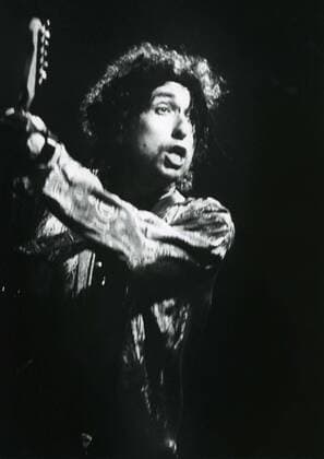 Sänger Bob Dylan während eines Konzertes in Brüssel - 