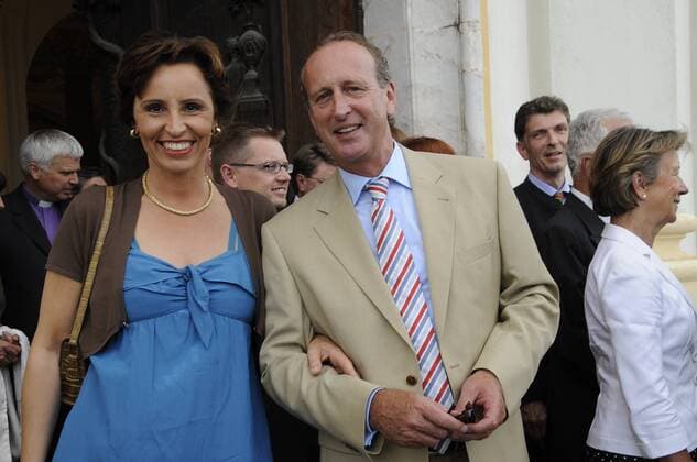 Christine Haderthauer (Deutschland CSU Familienministerin Bayern) mit Ehemann Hubert anlässlich des Sommerempfangs des Bayerischen Landtags in Schloss Schleißheim