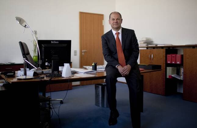 Arbeitsminister Olaf Scholz (Deutschland SPD) anlässlich eines Interviews in Berlin